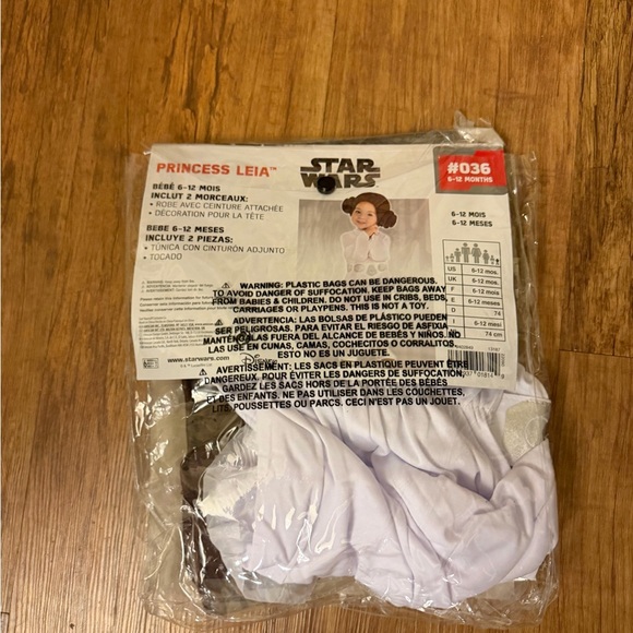 Star Wars Princess Leia Infant Costume 6-12 Months Disney Baby NEW - Picture 6 of 8